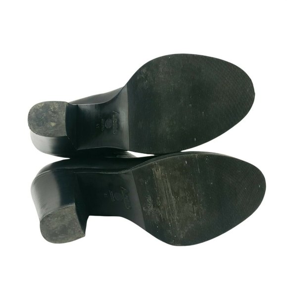 ACNE STUDIOS Star Black Leather Chelsea Ankle Heel Bootie Boots Size 41 - Picture 8 of 12